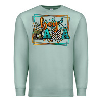 Seafoam leopard camo boy mama Mother's Day Premium Sweatshirt - LillyAllenDesigns