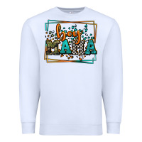 White leopard camo boy mama Mother's Day Premium Sweatshirt - LillyAllenDesigns