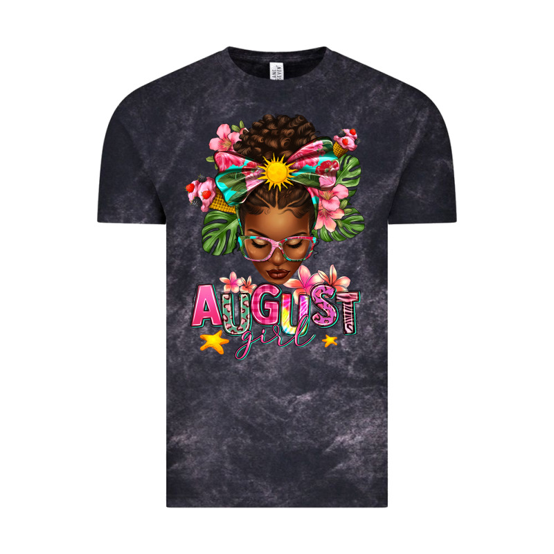 August Girl Afro Woman Summer Vintage Tee by texasbilliewilder | Teevron