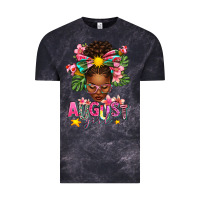 Cloud Black August Girl Afro Woman Summer Vintage Tee - texasbilliewilder