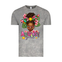 Cloud Rock August Girl Afro Woman Summer Vintage Tee - texasbilliewilder