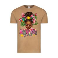 Vintage Camel August Girl Afro Woman Summer Vintage Tee - texasbilliewilder