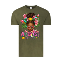 Vintage Olive August Girl Afro Woman Summer Vintage Tee - texasbilliewilder