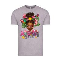 Vintage Zinc August Girl Afro Woman Summer Vintage Tee - texasbilliewilder