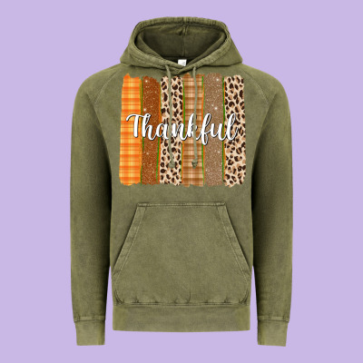 Thankful Brushstrokes Vintage Hoodie Designed By Texasbilliewilder
