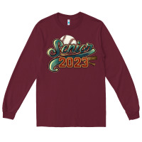 Burgundy Senior 2023 baseball Long Sleeve Tee - HowdyJamesFarm