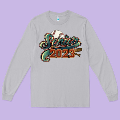Senior 2023 Baseball Long Sleeve Tee Designed By Howdyjamesfarm