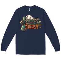 Navy Senior 2023 baseball Long Sleeve Tee - HowdyJamesFarm