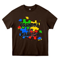 Chocolate Brown grandma of a warrior Heavy Core Tee - JahusDesignShop