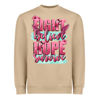 Mushroom fight believe hope survive cancer awareness Heavyweight Sweatshirt - FaDigitalArtStudio