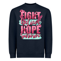 Navy fight believe hope survive cancer awareness Heavyweight Sweatshirt - FaDigitalArtStudio