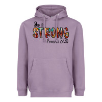 Lavender she is strong provebs Heavyweight Hoodie - CowhideDigitalArt