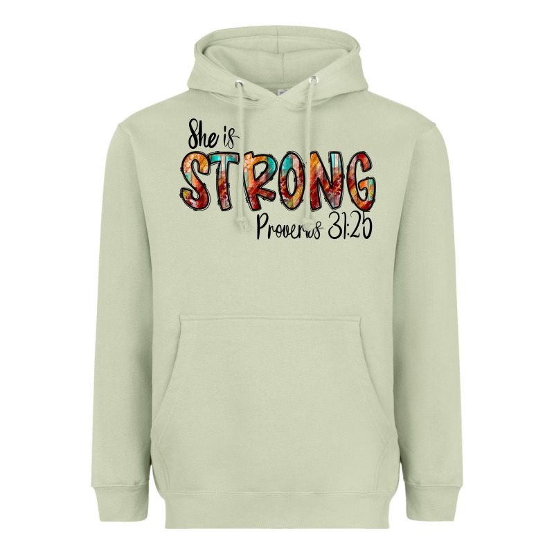 She Is Strong Provebs Heavyweight Hoodie by CowhideDigitalArt | Teevron