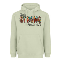 Matcha she is strong provebs Heavyweight Hoodie - CowhideDigitalArt