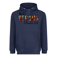 Navy she is strong provebs Heavyweight Hoodie - CowhideDigitalArt