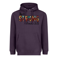 Plum she is strong provebs Heavyweight Hoodie - CowhideDigitalArt