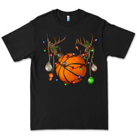 Black Basketball Horn Christmas Premium Tee - BundleAndBundleShop
