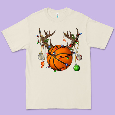 Basketball Horn Christmas Premium Tee Designed By Bundleandbundleshop