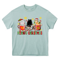 Arona meowy christmas cats coffee cups Heavy Core Tee - MaliasSmallBusiness