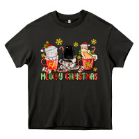 Asphalt meowy christmas cats coffee cups Heavy Core Tee - MaliasSmallBusiness