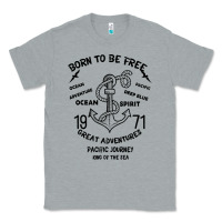 Heather Grey Born To Be Free Sea Classic Tee - Bettercallsaul