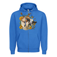 True Royal Black And White Cow Coffee Zipper Hoodie - FaDigitalArtStudio
