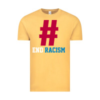 Vintage Mustard Basic End Racism Resist - Anti Trump Gift Political Vintage Tee - artisFamous