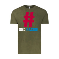 Vintage Olive Basic End Racism Resist - Anti Trump Gift Political Vintage Tee - artisFamous