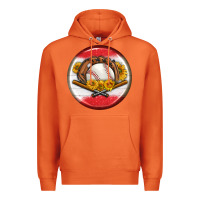 Carrot baseball with sunflower round earrings Premium Hoodie - BundleAndBundleShop