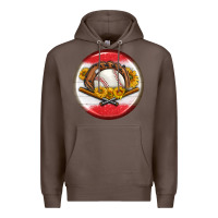 Coffee baseball with sunflower round earrings Premium Hoodie - BundleAndBundleShop