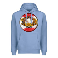 Colony Blue baseball with sunflower round earrings Premium Hoodie - BundleAndBundleShop