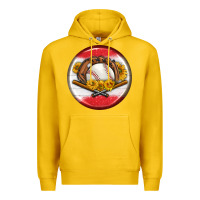 Lemon baseball with sunflower round earrings Premium Hoodie - BundleAndBundleShop