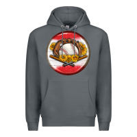 Rock baseball with sunflower round earrings Premium Hoodie - BundleAndBundleShop