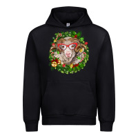 Black Christmas merino Urban Hoodie - BarkalooDesign