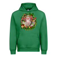 Emerald Christmas merino Urban Hoodie - BarkalooDesign