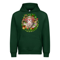 Forest Green Christmas merino Urban Hoodie - BarkalooDesign