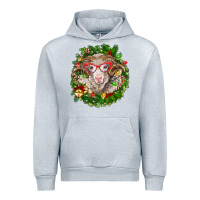 Heather Grey Christmas merino Urban Hoodie - BarkalooDesign