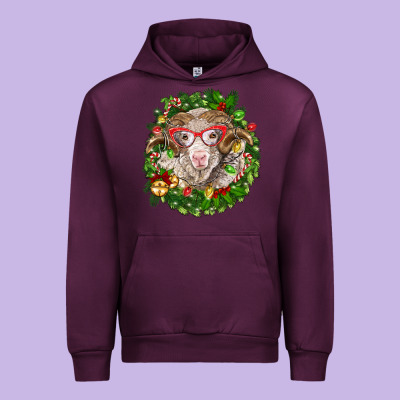 Christmas Merino Urban Hoodie Designed By Barkaloodesign
