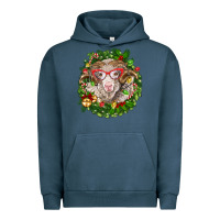 Pigment Midnight Navy Christmas merino Urban Hoodie - BarkalooDesign