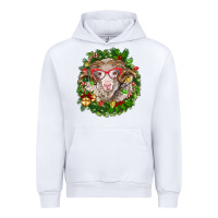 White Christmas merino Urban Hoodie - BarkalooDesign