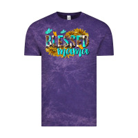 Cloud Purple Blessed Mama Vintage Tee - texasbilliewilder
