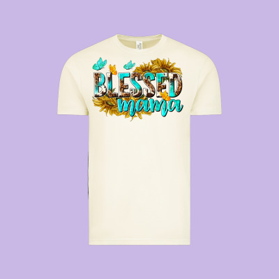 Blessed Mama Vintage Tee Designed By Texasbilliewilder