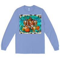 Colony Blue fall longhorn cows Long Sleeve Tee - RanaPortraitStore