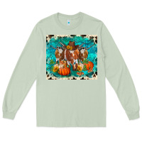 Matcha fall longhorn cows Long Sleeve Tee - RanaPortraitStore