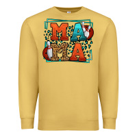 Antique Gold Bowling mama leopard frame Mother's Day Premium Sweatshirt - LillyAllenDesigns