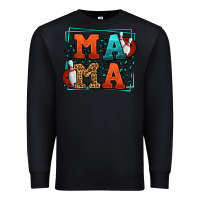 Black Bowling mama leopard frame Mother's Day Premium Sweatshirt - LillyAllenDesigns