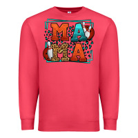 Cardinal Bowling mama leopard frame Mother's Day Premium Sweatshirt - LillyAllenDesigns