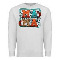 Dove Grey Bowling mama leopard frame Mother's Day Premium Sweatshirt - LillyAllenDesigns