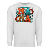 Oatmeal Heather Bowling mama leopard frame Mother's Day Premium Sweatshirt - LillyAllenDesigns