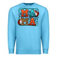 Ocean Blue Bowling mama leopard frame Mother's Day Premium Sweatshirt - LillyAllenDesigns